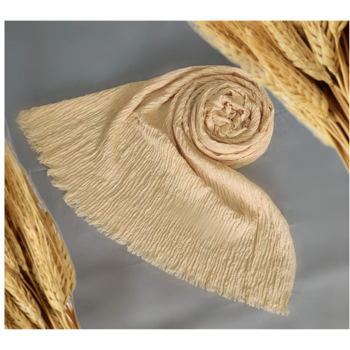 شال پفکی کرم رنگ