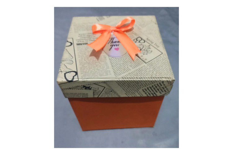 جعبه کادو پک کادو نارنجی جعبه هدیه نارنجی