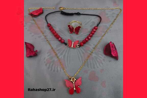 نیم ست پروانه کریستال