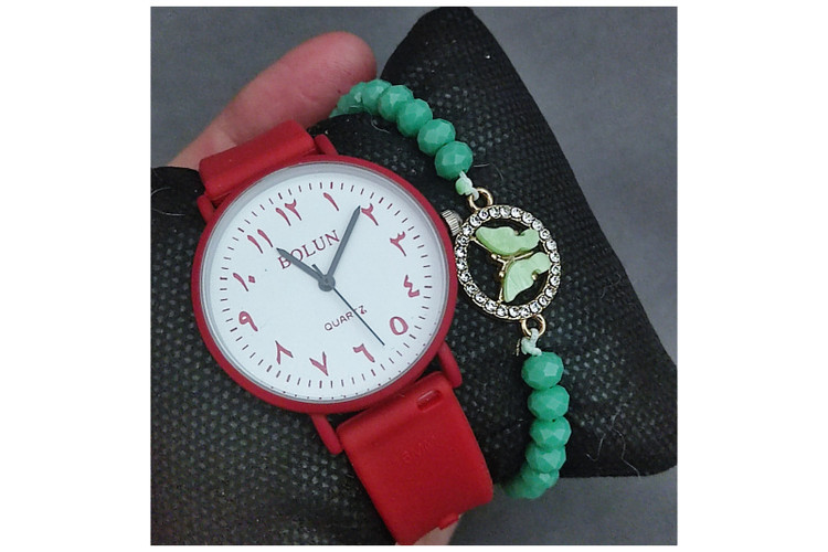 ساعت بالون ساعت قرمز بالون