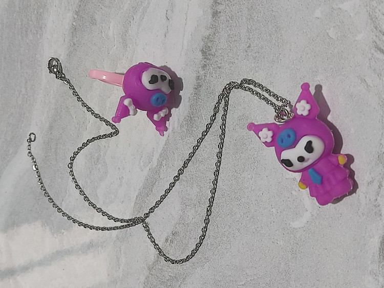 نیم ست کرومی گردنبند و انگشتر