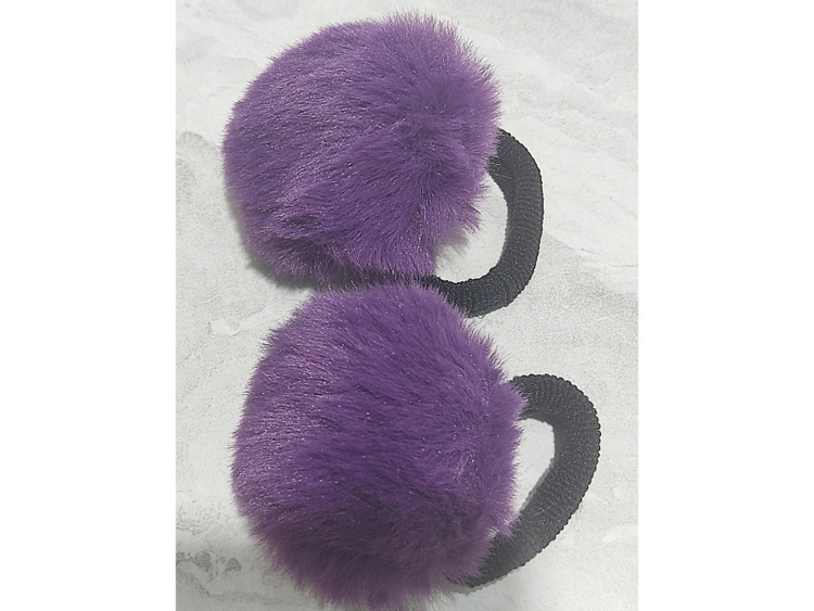 کش مو پوم پوم بنفش